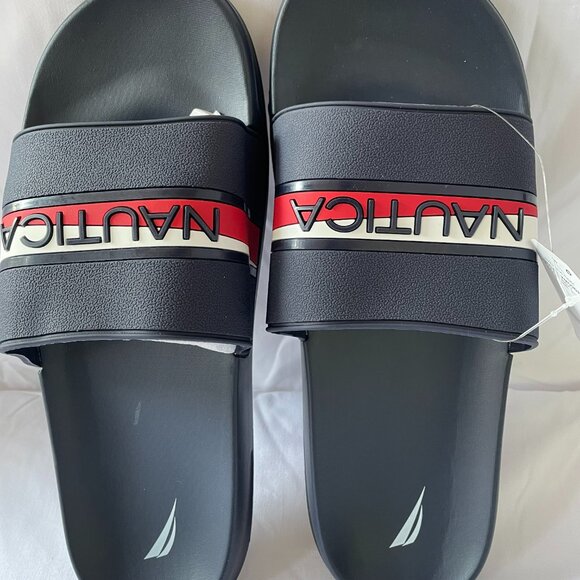 Nautica Men's Slipper STONO 2 Comfort Flip Flop in Navy and Red, Size 12 US - Picture 2 of 6